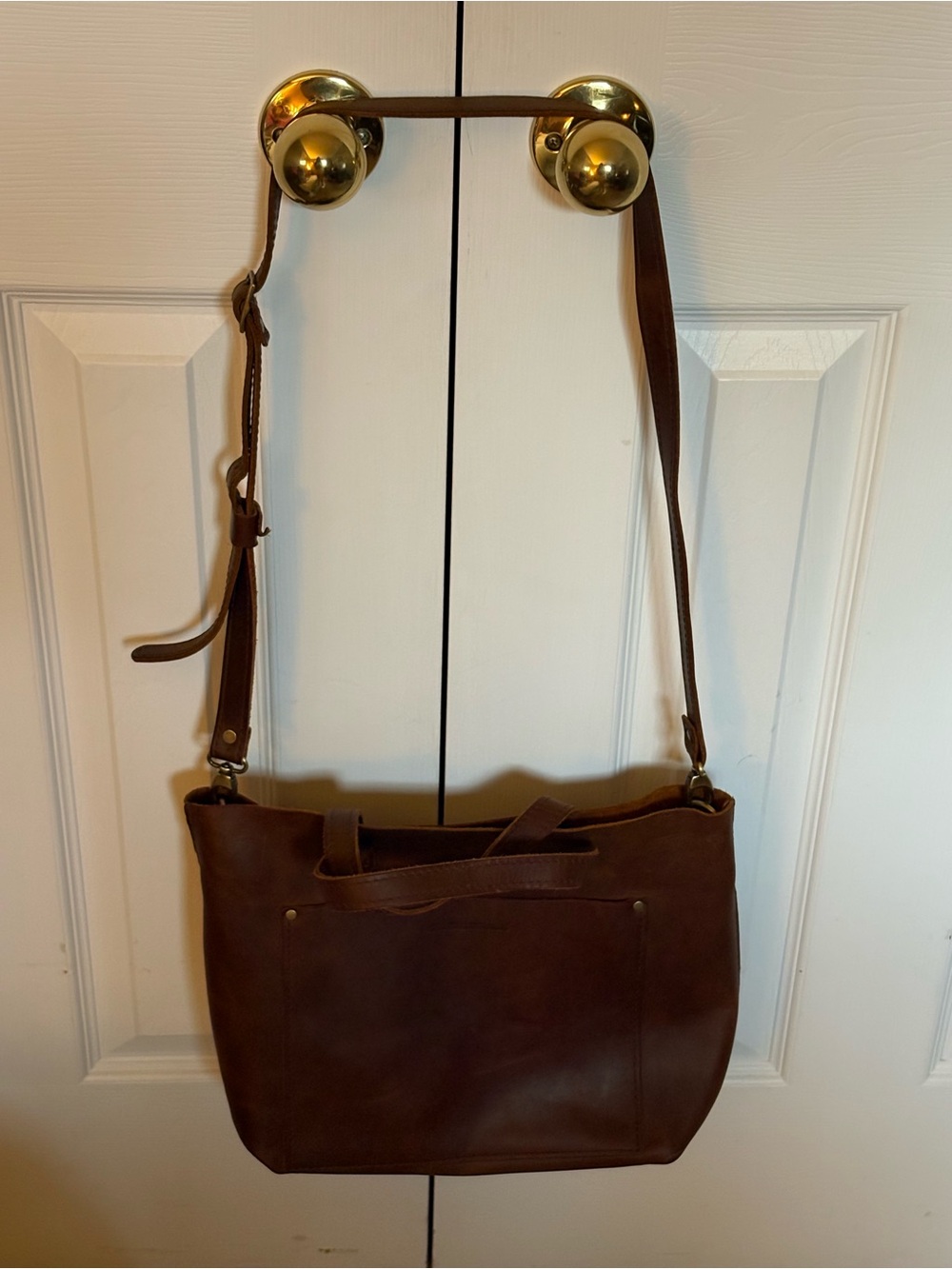 Classic Brown Portland Leather Goods medium Crossbody tote - Picture 9 of 13